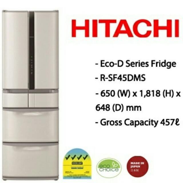 HITACHI Fridge Dual Door, TV & Home Appliances, Kitchen Appliances