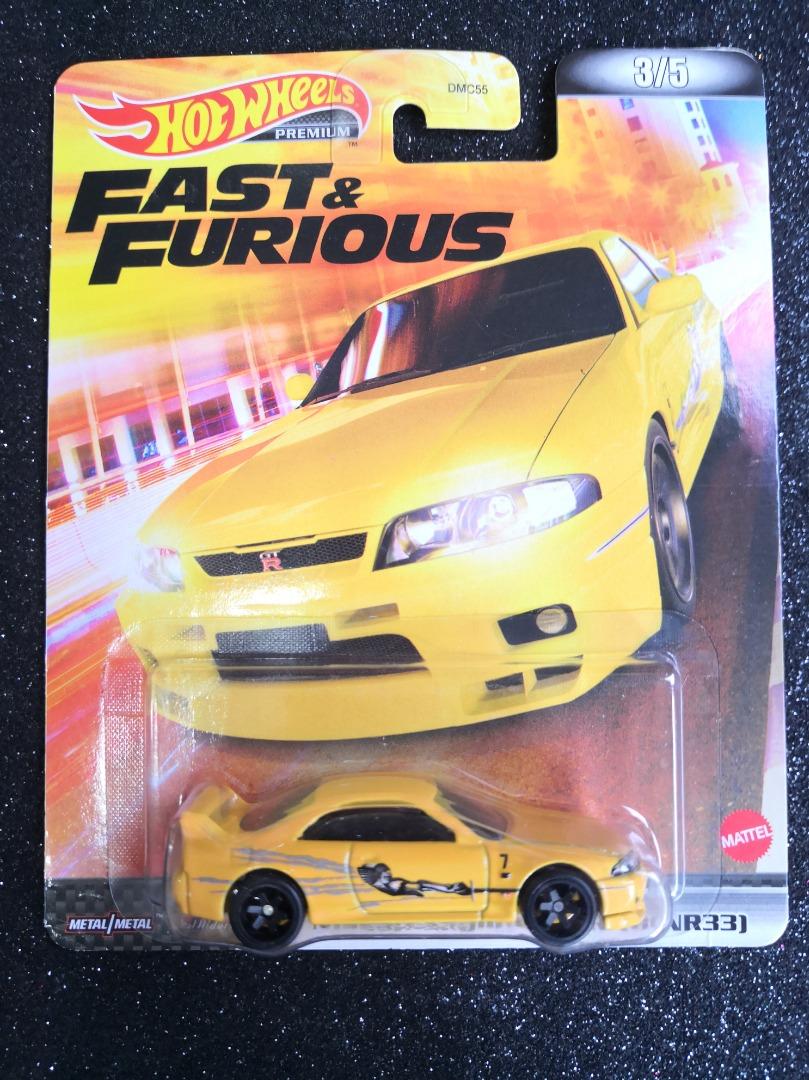 Hot Wheels Retro Entertainment Fast Furious Nissan Skyline Gt-R Bcnr33 R33  Premium Car Culture Yellow, Hobbies & Toys, Toys & Games On Carousell