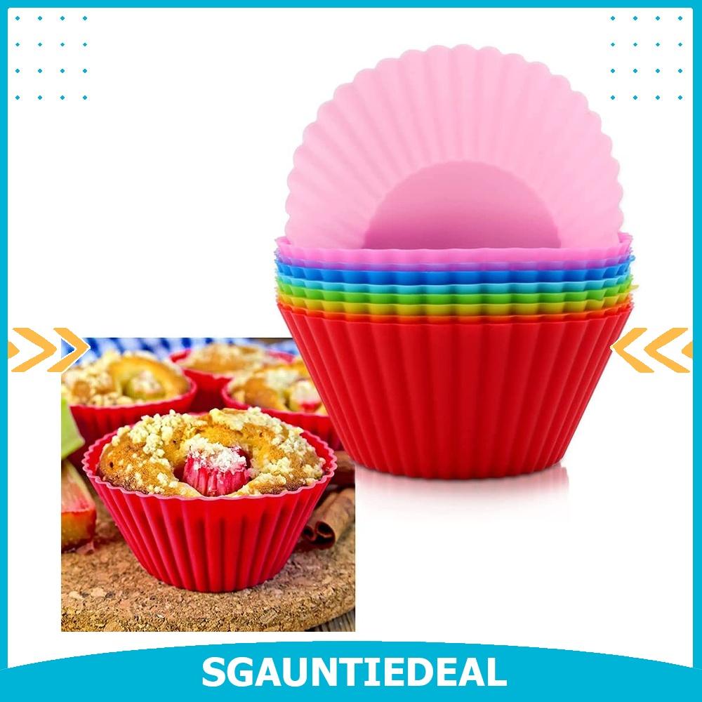 instock] Homotector Reusable Silicone Baking Cups, Non-Stick Silicone  Cupcake Holders Muffin Cupcake and Muffin Liners Washable Oven Baking  Cupcake Molds Set 15 Pack..., Furniture  Home Living, Kitchenware   Tableware, Bakeware on