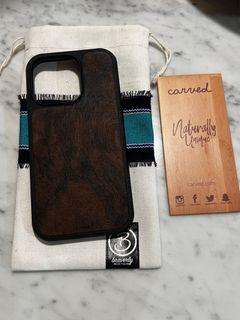 iPhone 14 Carved Phone Case (Wood - walnut maple burl)