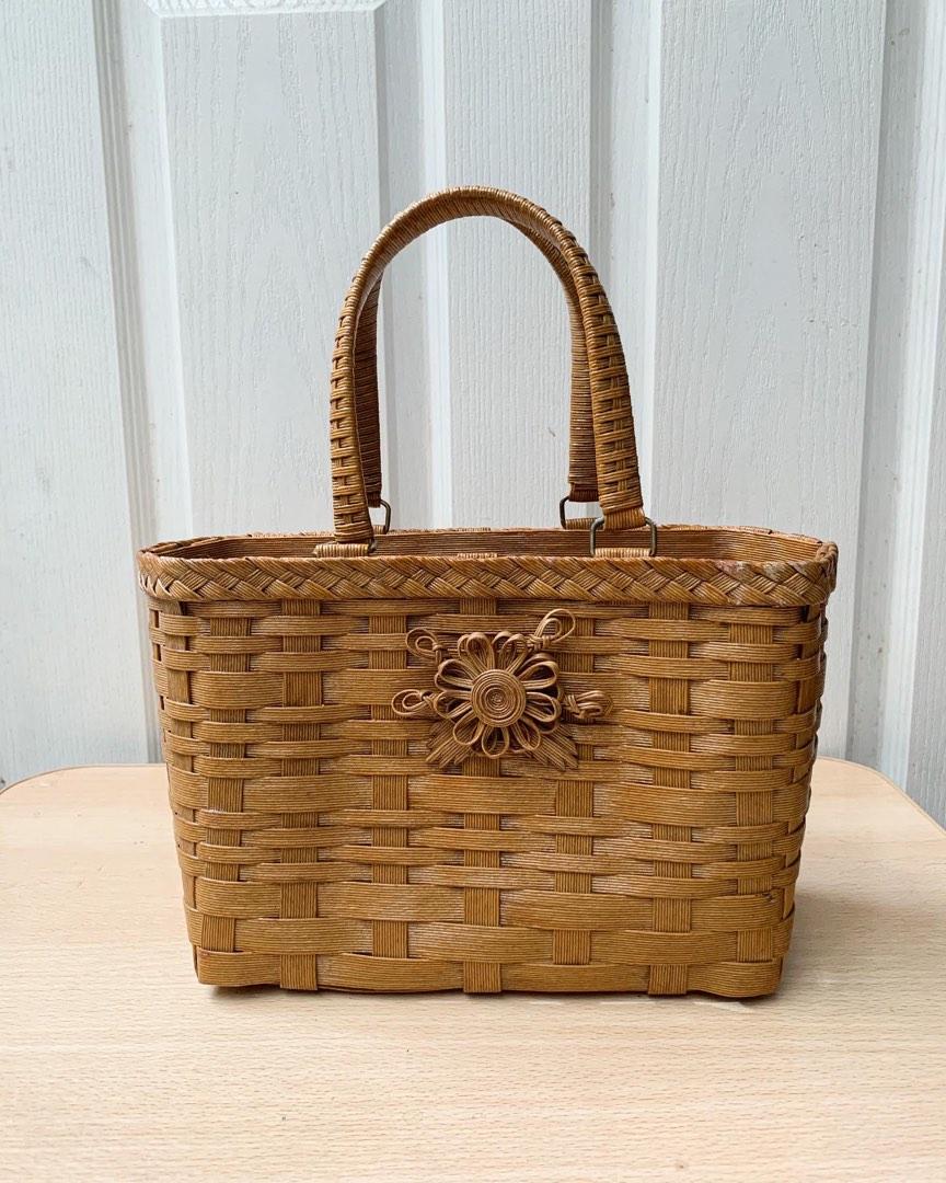 Japan Rattan Basket/ Rattan bag, Women's Fashion, Bags & Wallets, Beach