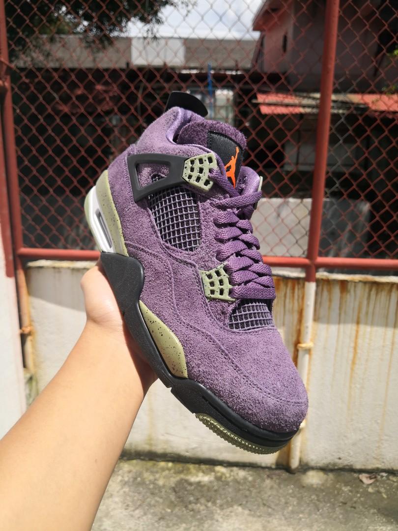 purple jordan 4 womens