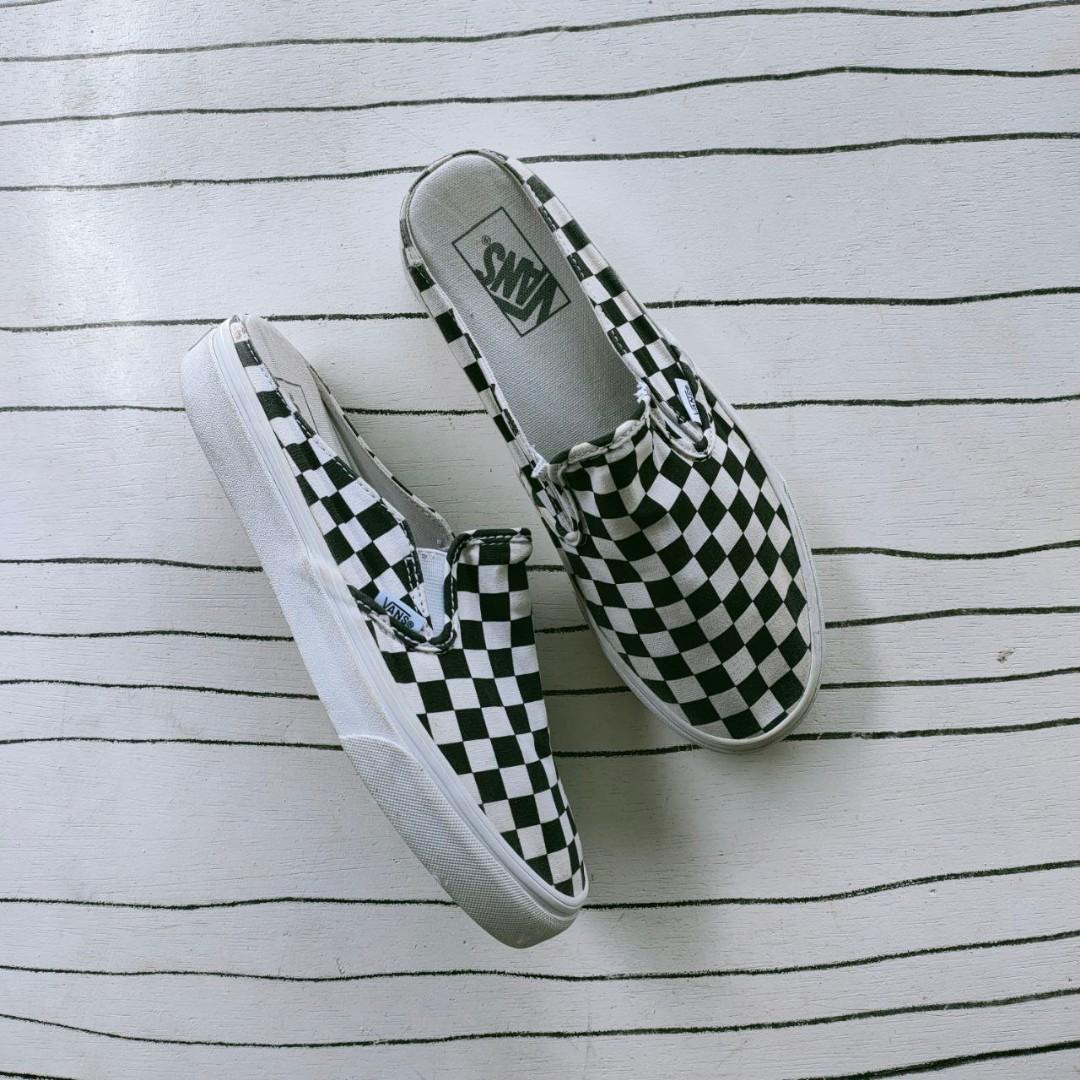 Vans clearance mule checkerboard