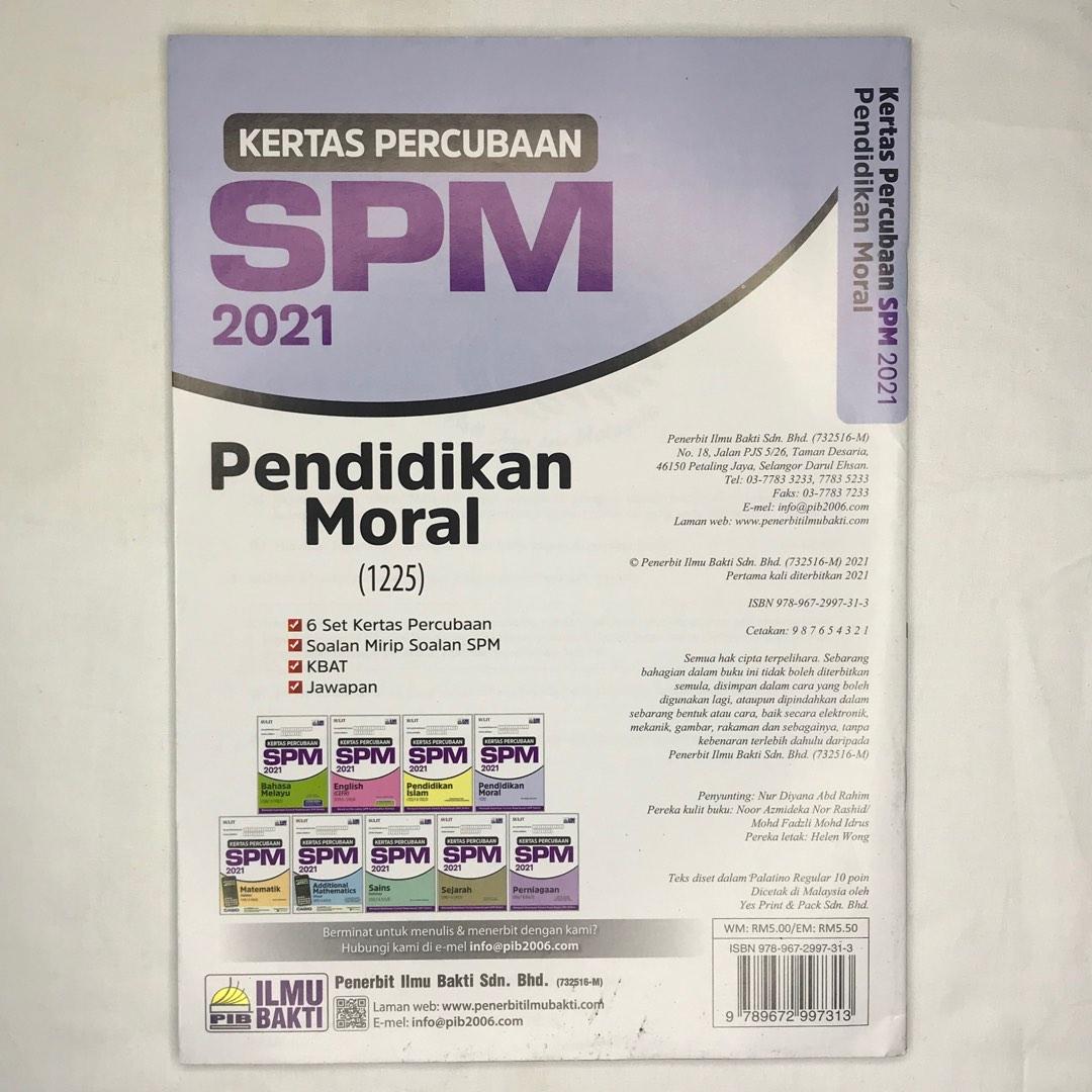 Kertas Percubaan Pendidikan Moral SPM 2021, Hobbies & Toys, Books