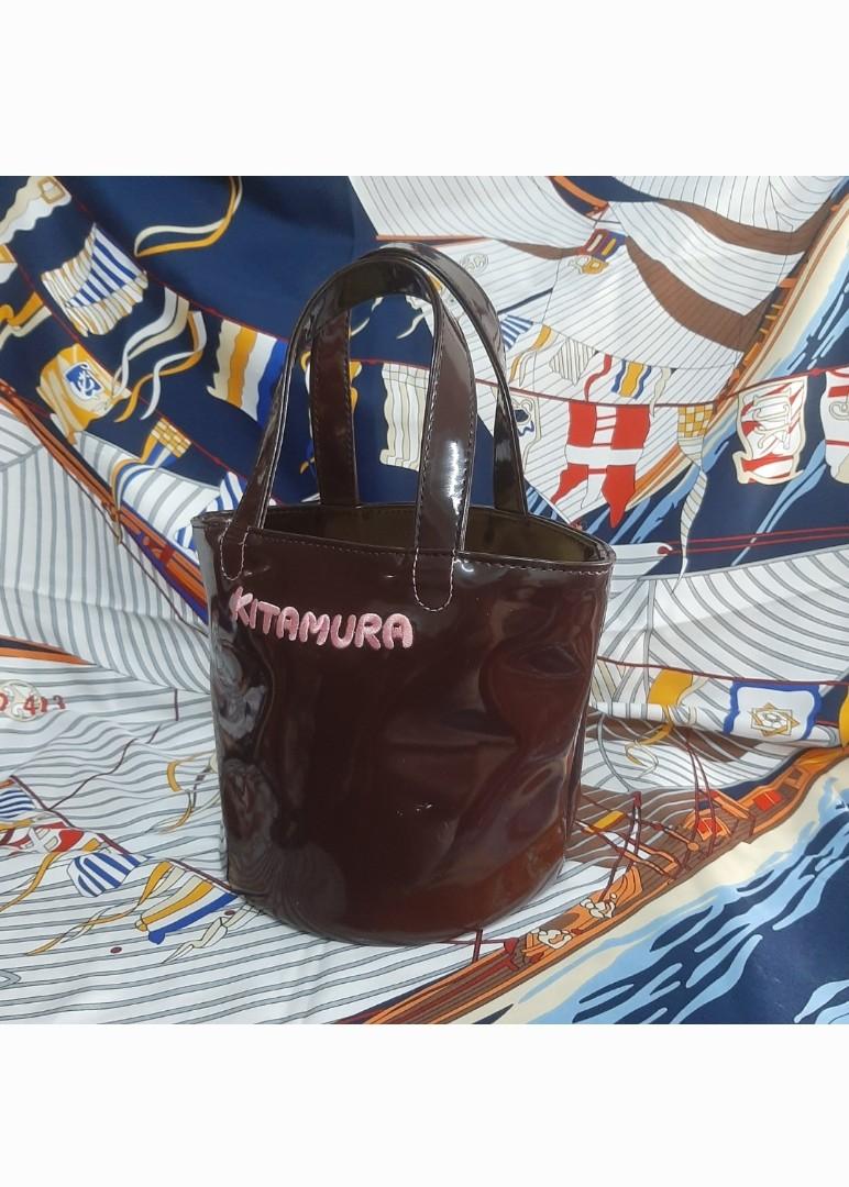 Kitamura Motomachi bright brown mini Tote bag stitching embroidery made
