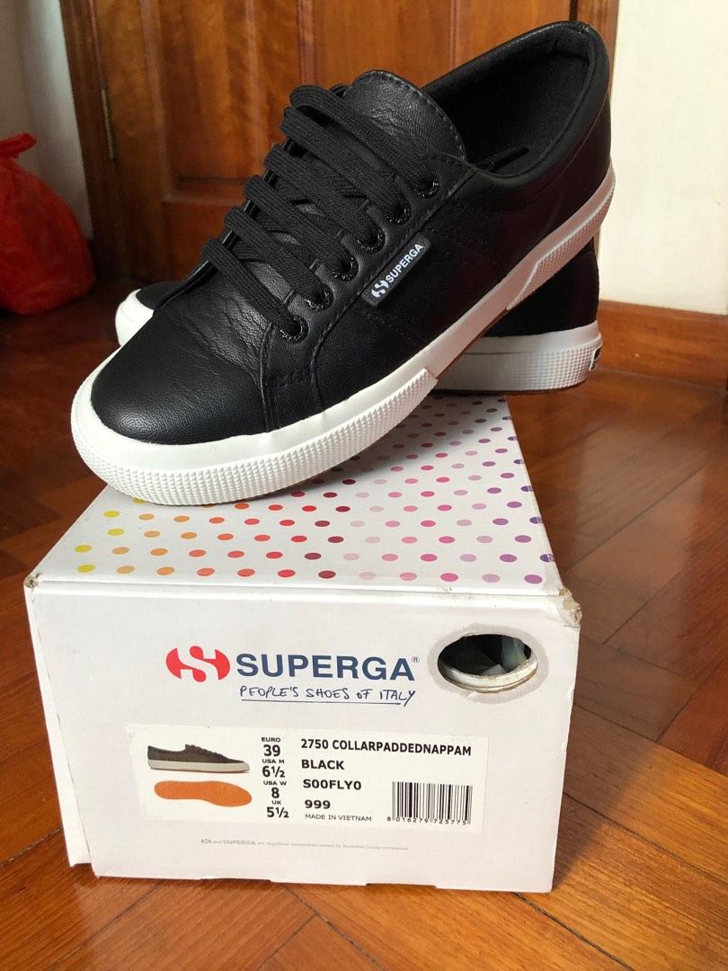 black superga leather