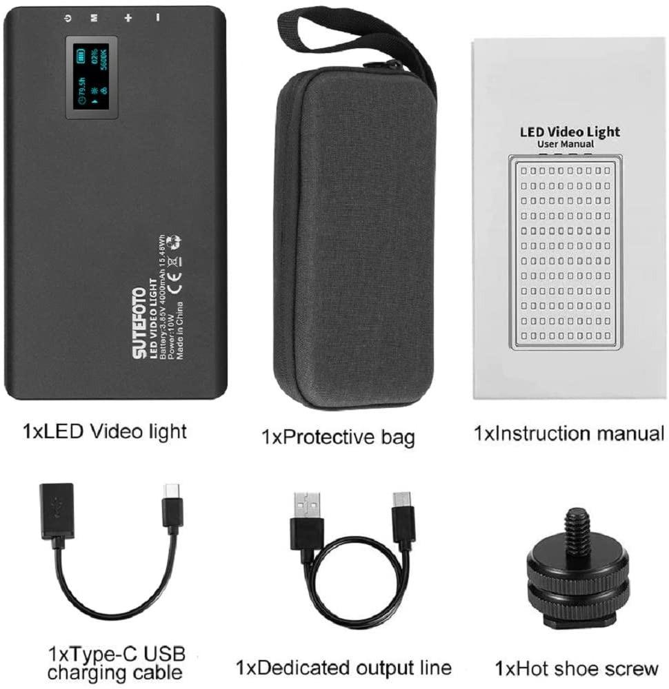 "LED Video Light Mini Camera Light Usb Charging Aluminum Alloy