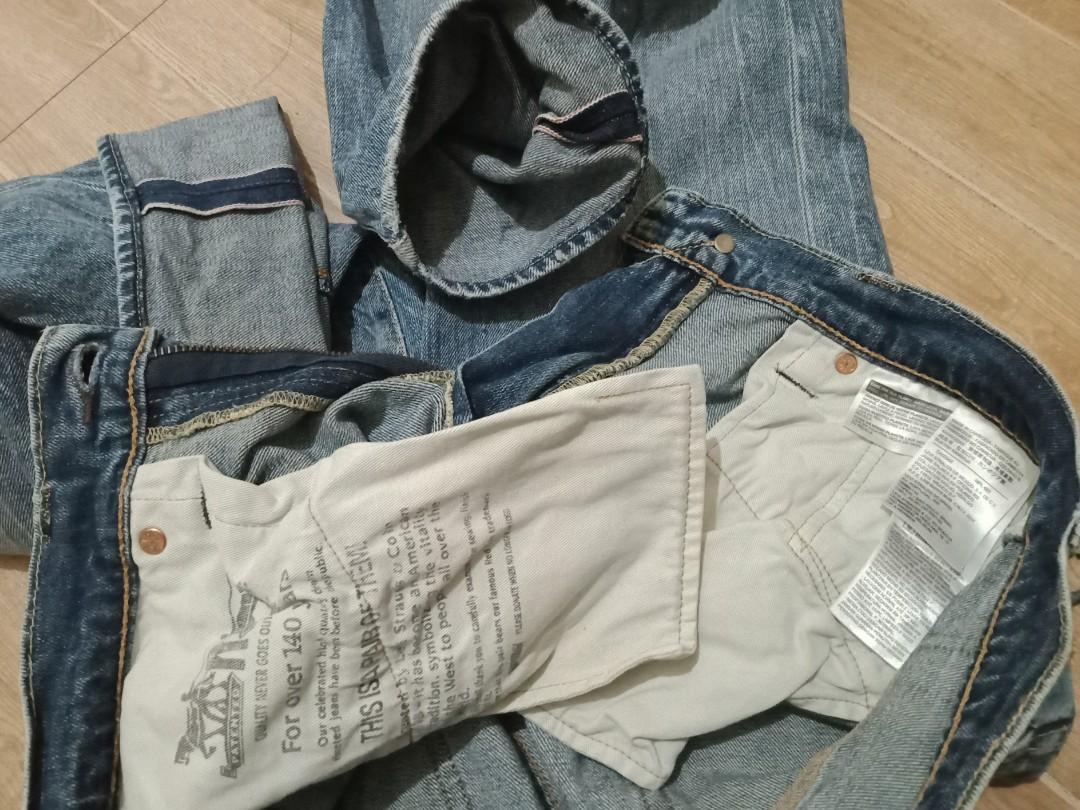 Levis 522 selvedge hot sale