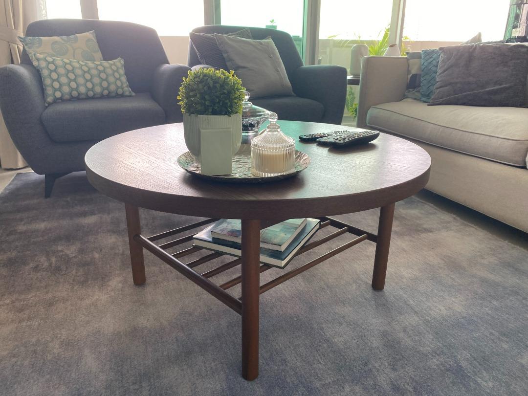 LISTERBY Coffee Table circular (Wood) 90cm diameter and 45cm height