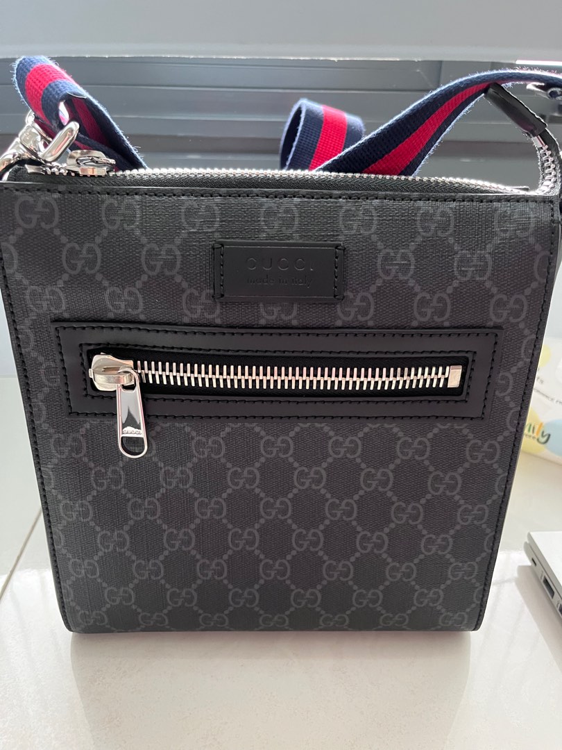 Gg black small outlet messenger bag