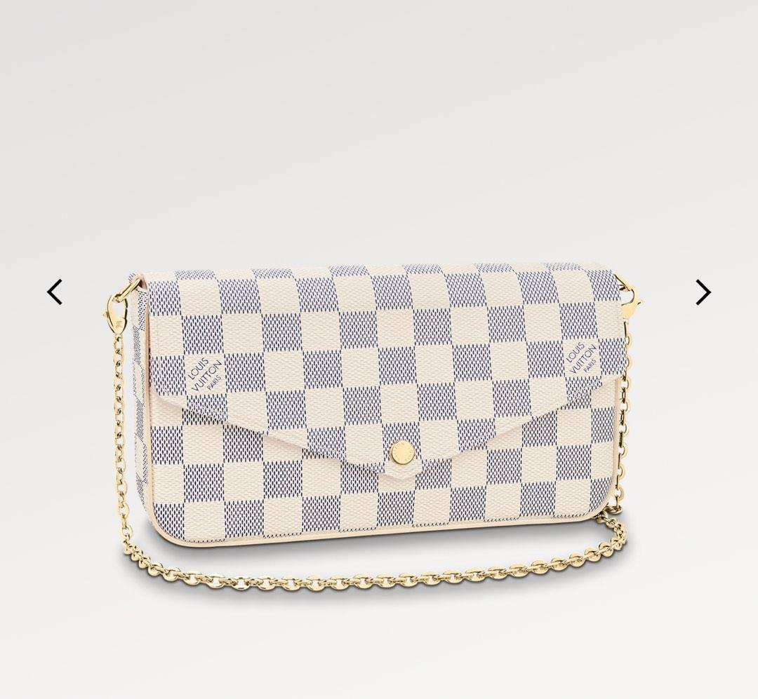 Louis Vuitton Felicie Pochette in Damier Azur, Luxury, Bags & Wallets on  Carousell