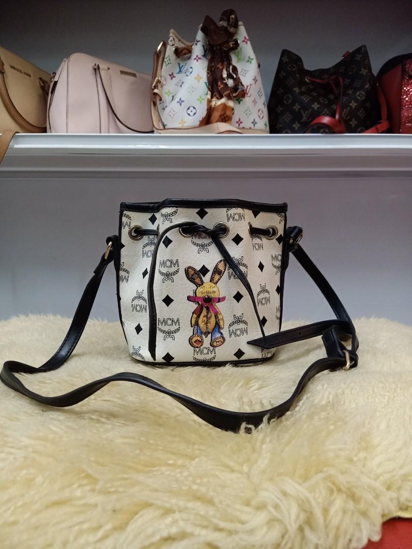 MCM MUNCHEN RABBIT BUCKET MINI BAG Luxury Bags Wallets on