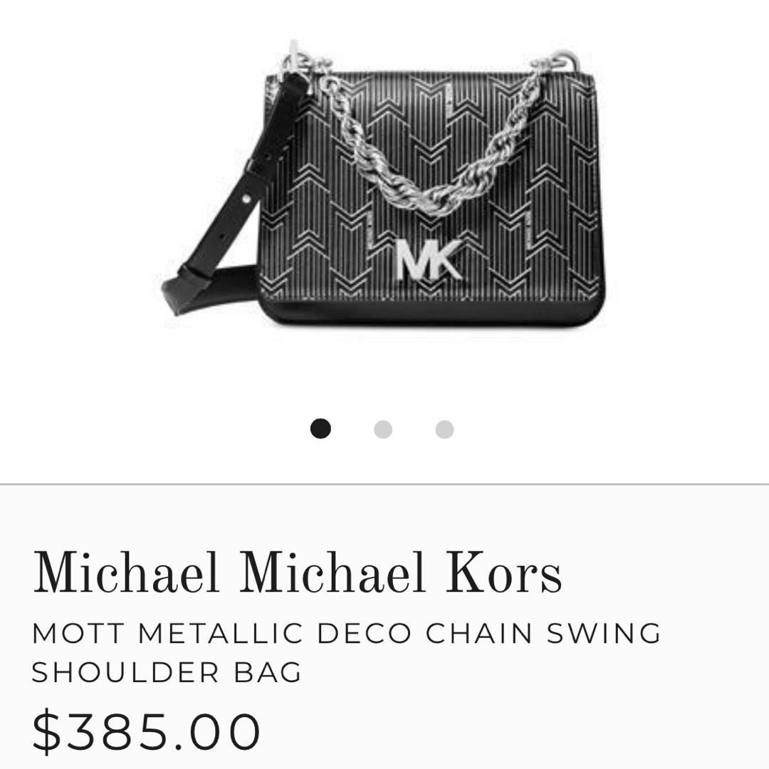 Mott metallic deco store chain swing shoulder bag