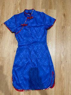 Midnight blue Cheongsam Dress