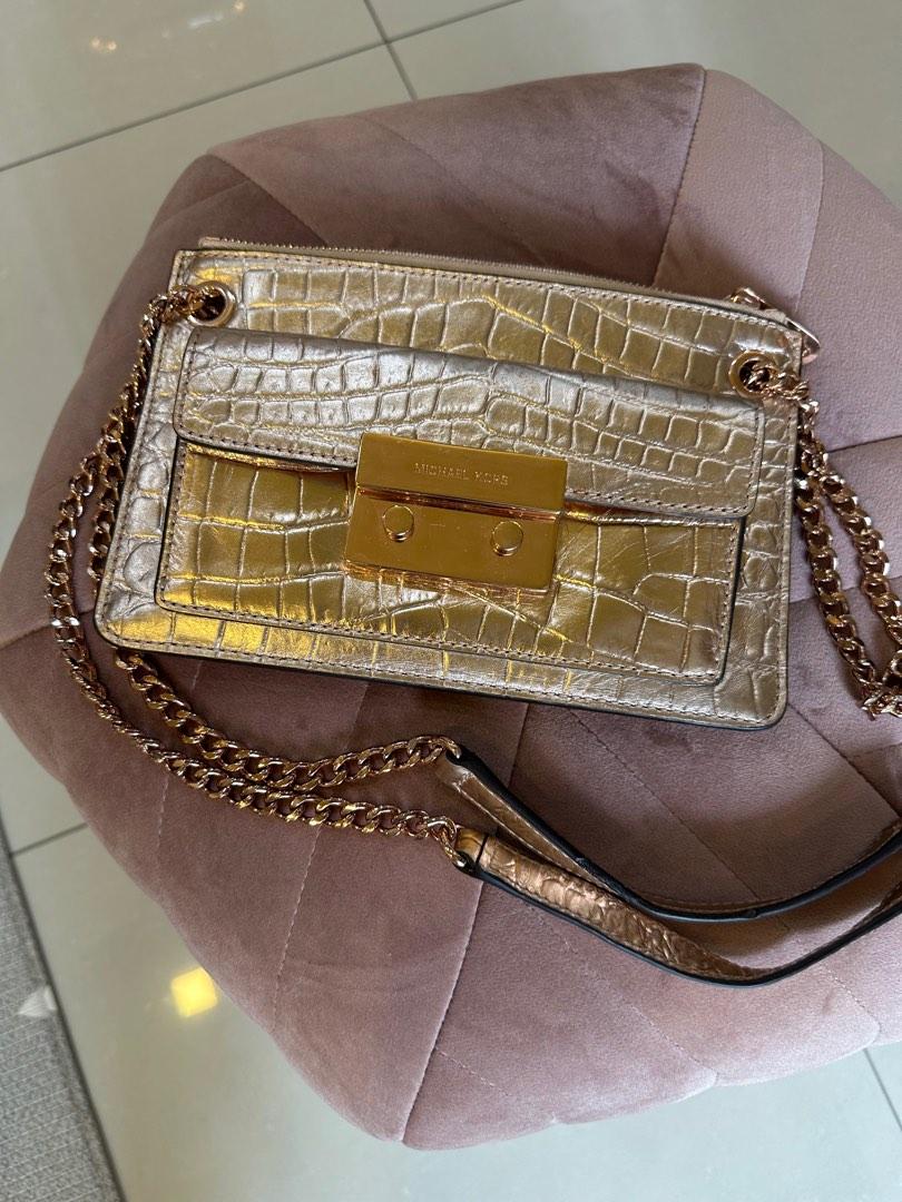 Gold metallic sales crossbody bag