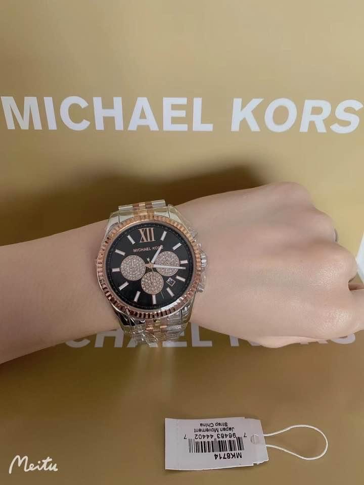 Mk tri hotsell tone watch