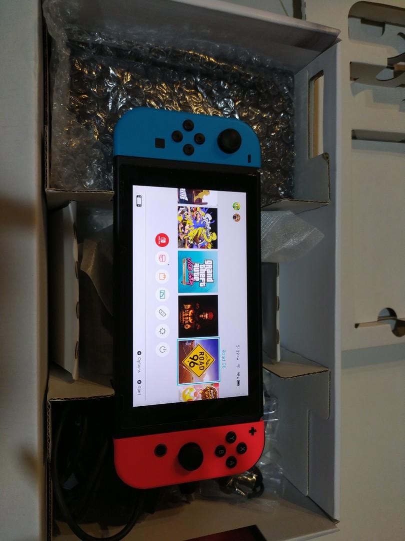 Modded Nintendo switch full set with box 64/128/256/512GB sd card