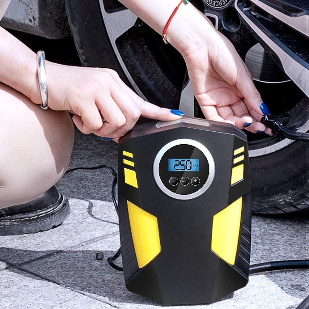 (N0 Fuse)Airsnigi Digital Tyre Inflator 12V, Portable Air Compressor