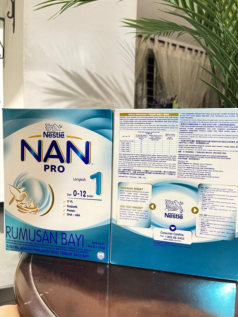 Nestle - NAN PRO 1 (0-12M) 1.3kg /Susu Formula Bayi (0-12 Bulan)
