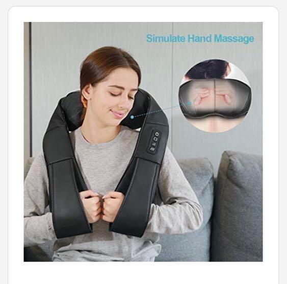 PU Material Electric Shoulder Massager With Heat Kneading Massager Shawl  For Neck Back Shoulder Foot Leg Use At Home Office And Car Use