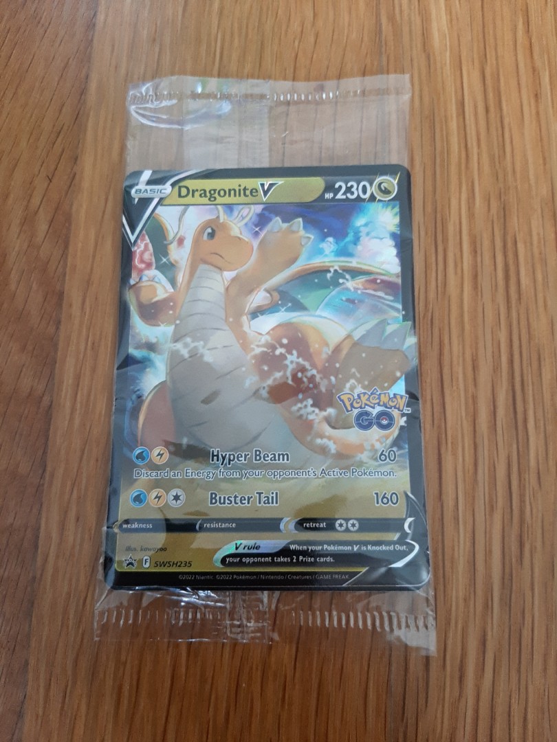 [New!] Pokemon Go Pokemon TCG Dragonite v and Dragonite Vstar Promo
