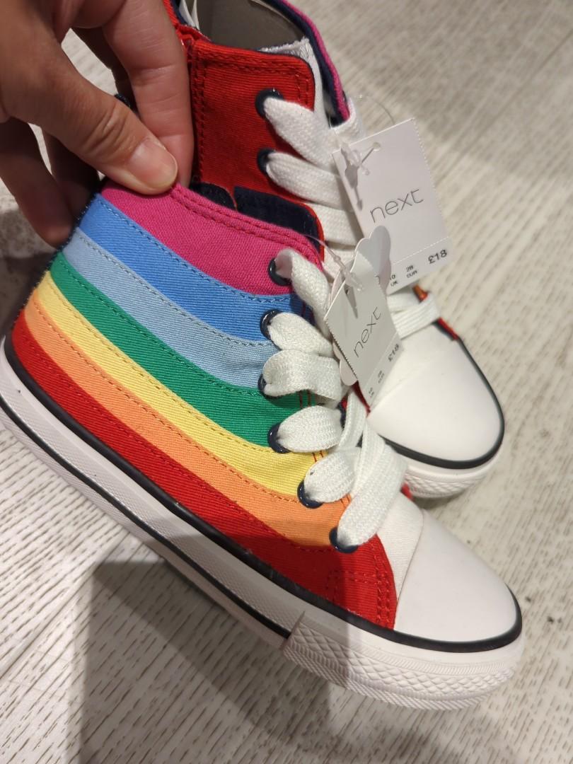 Next Kids Rainbow sneakers Brand New Free Shipping Size UK10