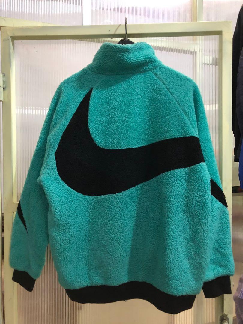 NIKE BIG SWOOSH REVERSIBLE BOA JACKET FLEECE, Fesyen Pria, Pakaian