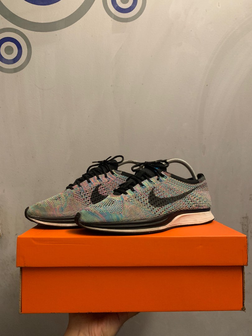 flyknit racers multicolor