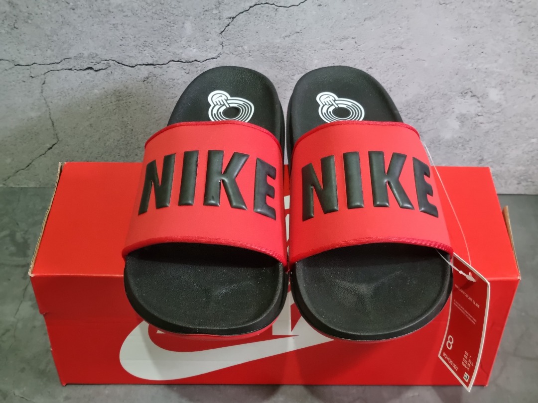 Nike offcourt best sale slides red