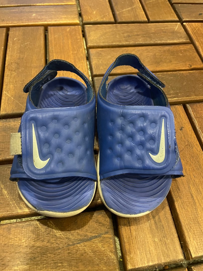 Nike | Shoes | Nike Sandals Sz 7 Sunray Adjust Toddler Slides Water Shoes  Gray Neon Protect | Poshmark