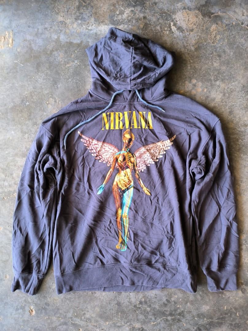 Nirvana hoodie, Men's Fashion, Tops & Sets, Hoodies on Carousell