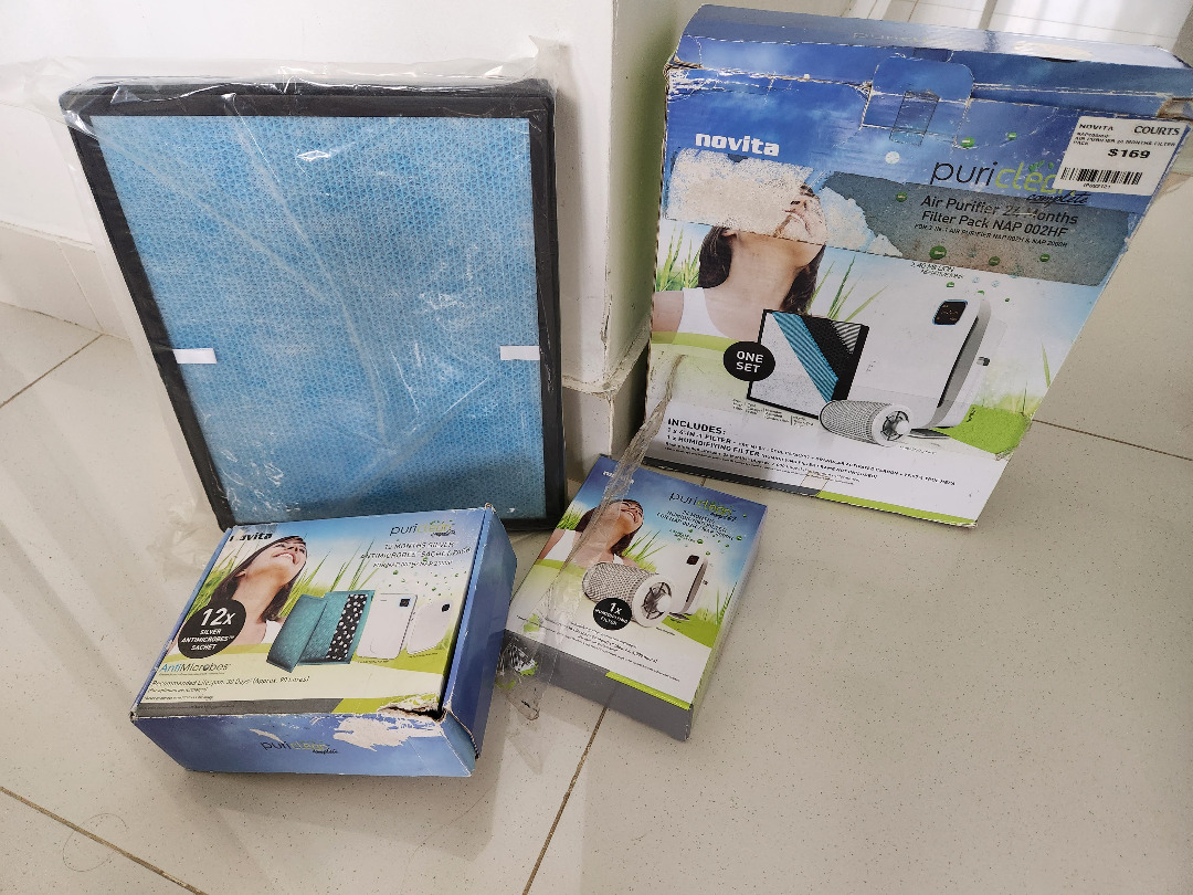 Novita Puriclean Air Purifier Filter Pack, TV & Home Appliances, Air Purifiers & Dehumidifiers