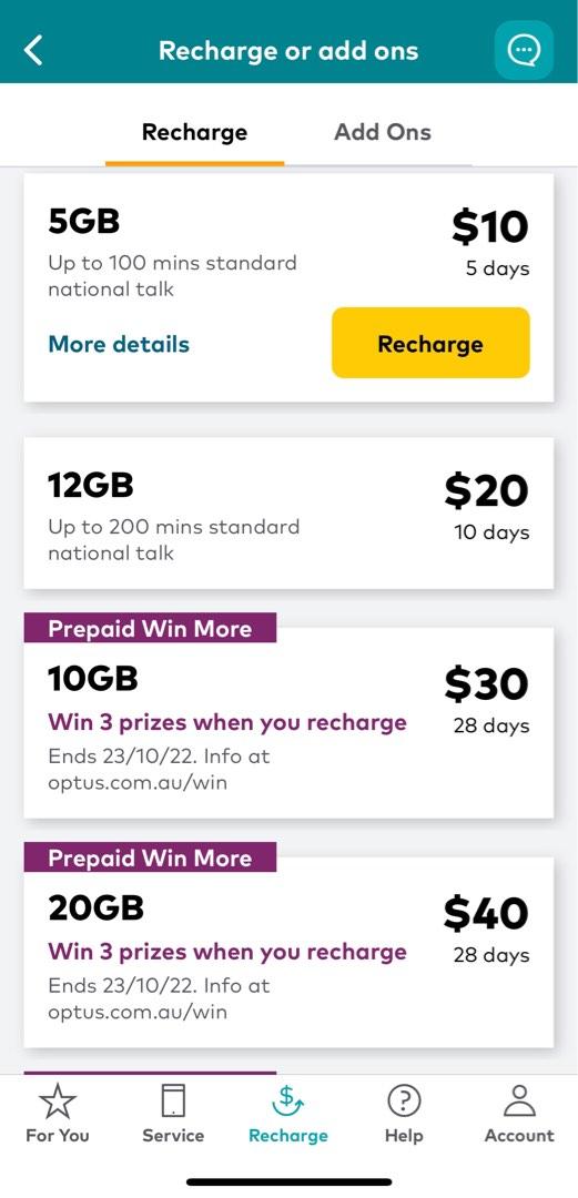 Optus Australia SIM card 50GB until Oct 16, Mobile Phones & Gadgets