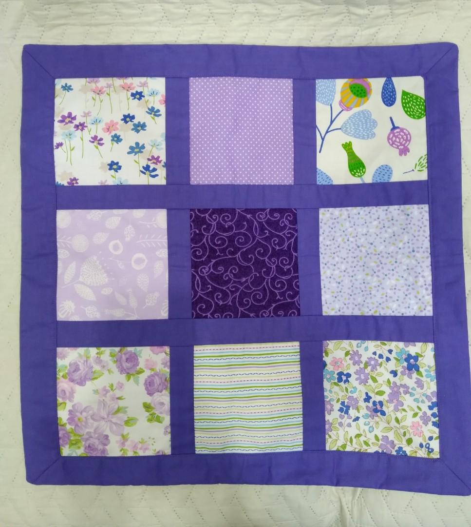 Patchwork cushion covers (Category: Cushions & Throws) located in Singapore. Submitted by raccoon101 (Listing ID 1188147694, Image 2). Description: I made this!!! $15 for a set of 2 covers (Inserts not included). All new fabric, 100% cotton for the outside, polyester for the backing inside. 45cm by 45cm Professional handiwork. Refresh your home with a splash of colour or give it as a housewarming gift. Handmade and Unique!.