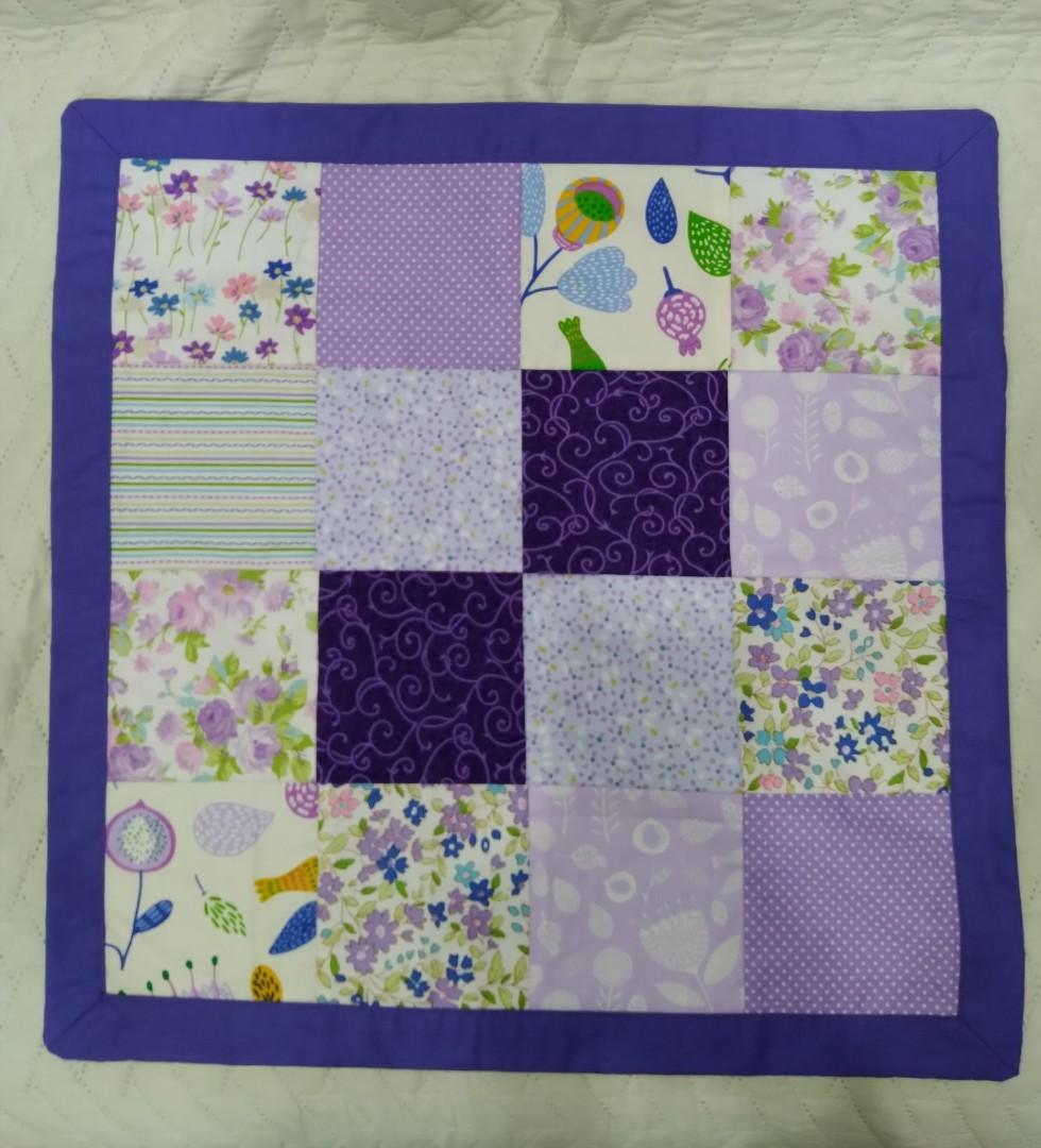 Patchwork cushion covers (Category: Cushions & Throws) located in Singapore. Submitted by raccoon101 (Listing ID 1188147694, Image 3). Description: I made this!!! $15 for a set of 2 covers (Inserts not included). All new fabric, 100% cotton for the outside, polyester for the backing inside. 45cm by 45cm Professional handiwork. Refresh your home with a splash of colour or give it as a housewarming gift. Handmade and Unique!.