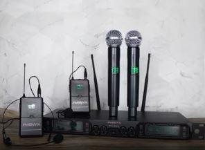 Phenyx Pro 4 通道UHF 無線麥克風組附手持式/腰包/耳機/翻領麥克風