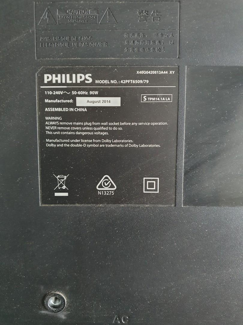 Philips 42" smart TV with Ambilight, TV & Home Appliances, TV ...