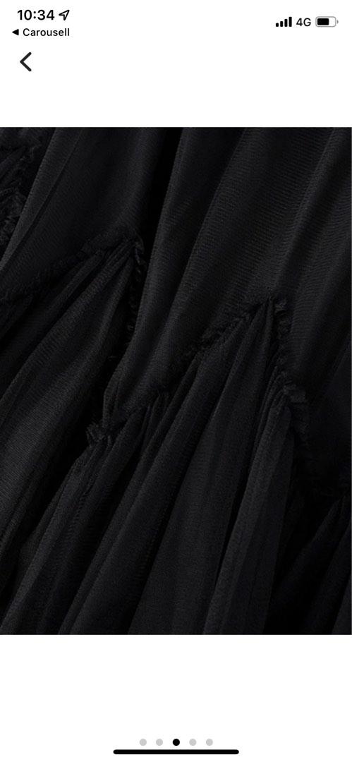 Textured Pleated Puffy Skirt
