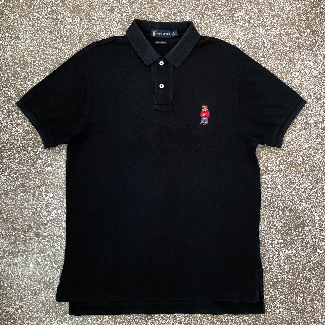 POLO SPORT POLAR BEAR POLO SHIRT BLACK