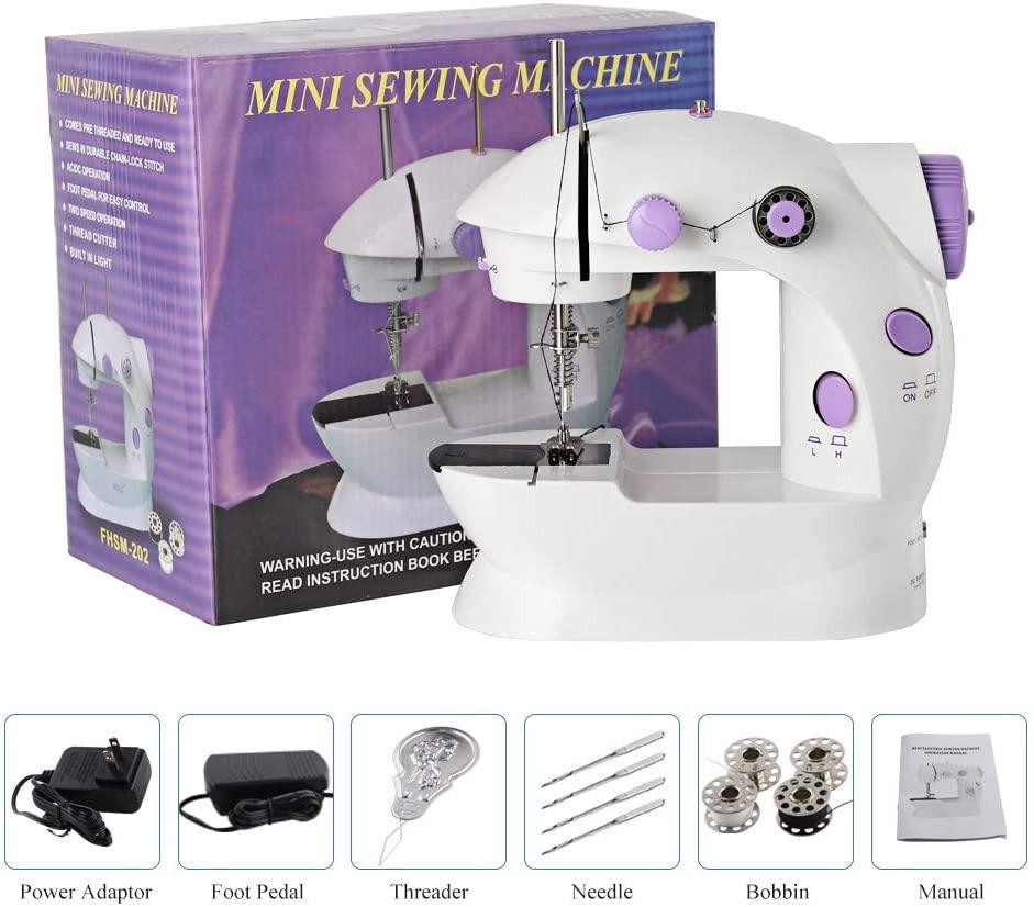 Portable Sewing Machine Mini Sewing Machines for Beginner 2Speed Double Thread Handheld Sewing