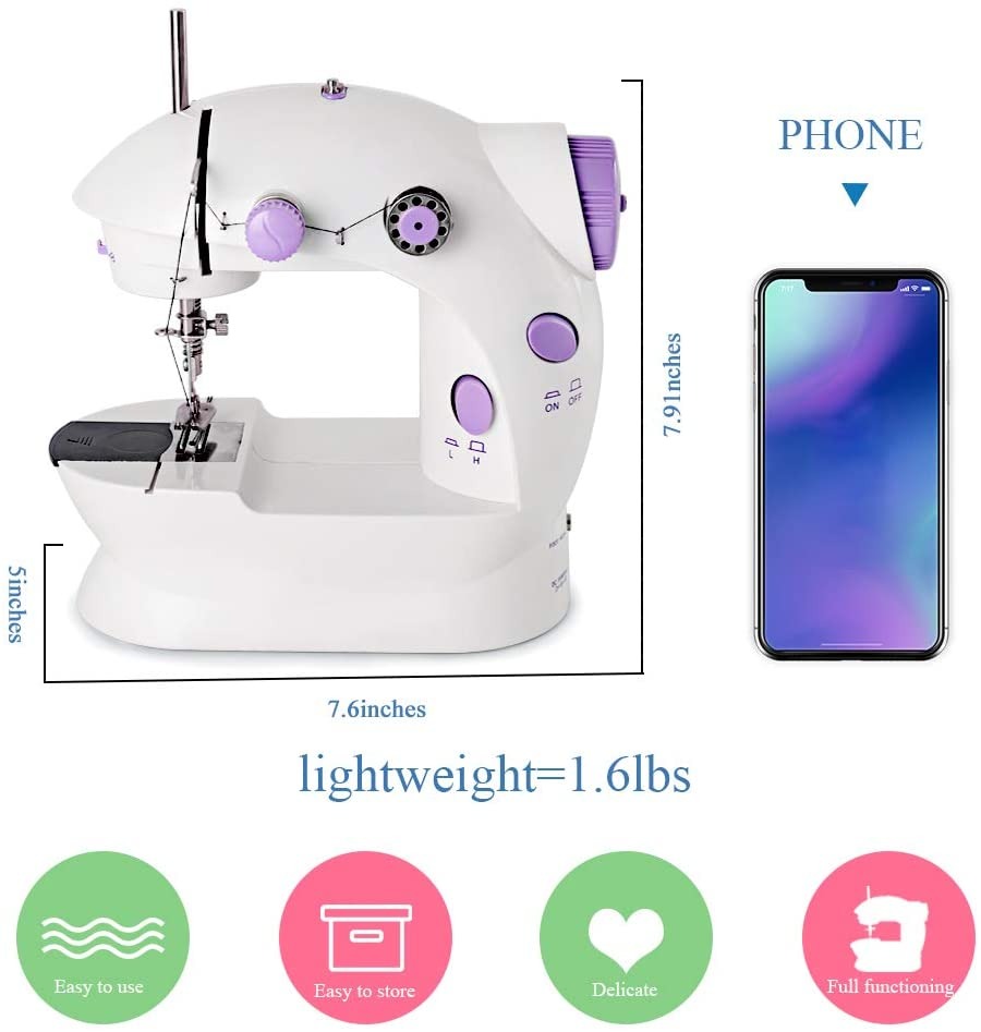 Portable Sewing Machine Mini Sewing Machines for Beginner 2Speed