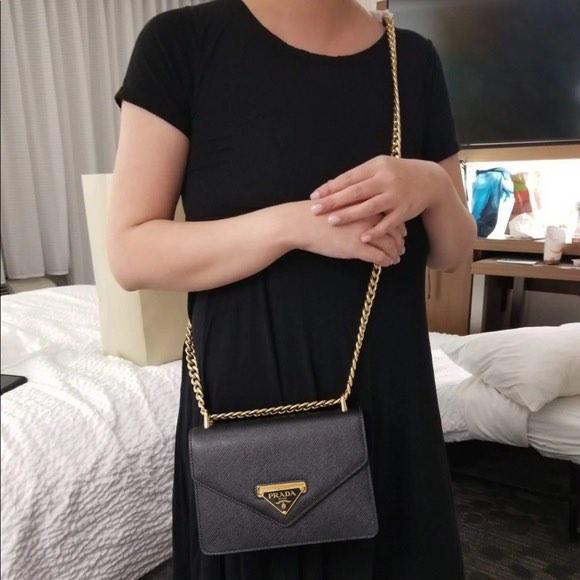 Prada Saffiano Leather Shoulder Crossbody Bag, Luxury, Bags & Wallets on  Carousell