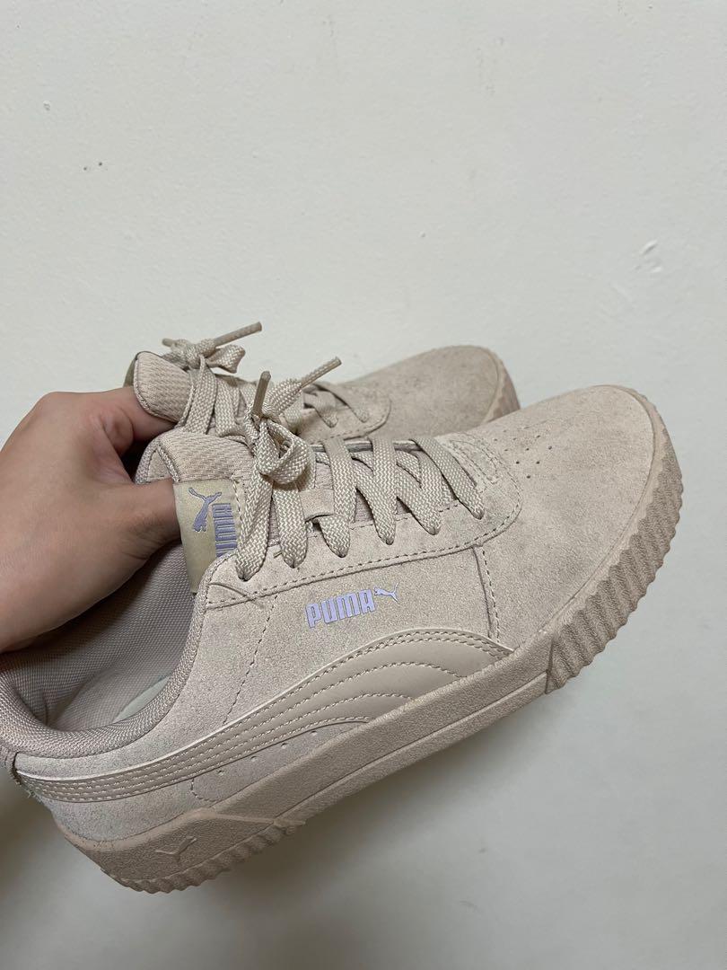 Puma Carina SD Beige Sneakers 369864 09 Women s Fashion Footwear