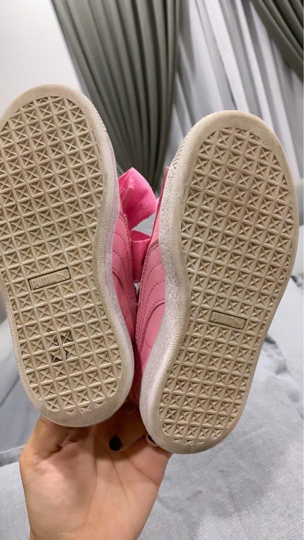 Puma pink cheap bow shoes