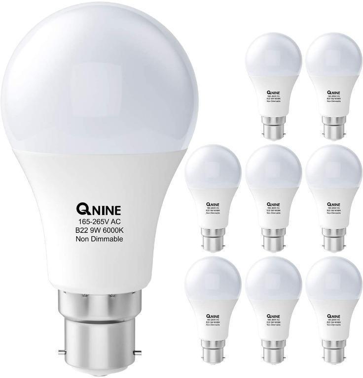 QNINE 8Pack 9W Light Bulbs 60W Light Bulbs,
