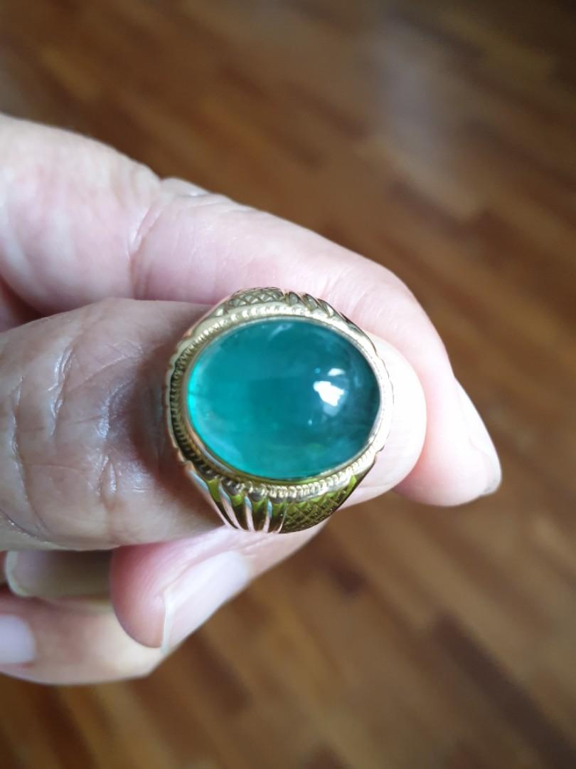 Rare Sale Rare Cat s Eye Emerald on 20k Ring by Poh Heng with Nan Yang certification