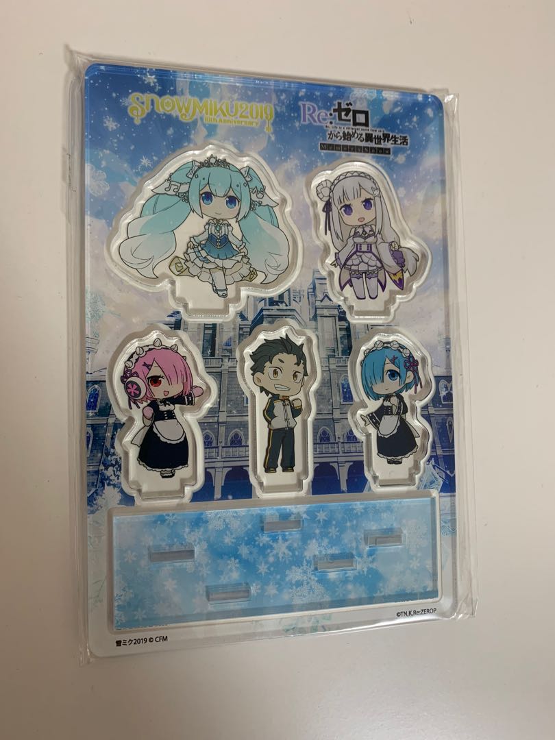 Re zero snow miku 2019 亞加力立牌, 興趣及遊戲, 收藏品及紀念品