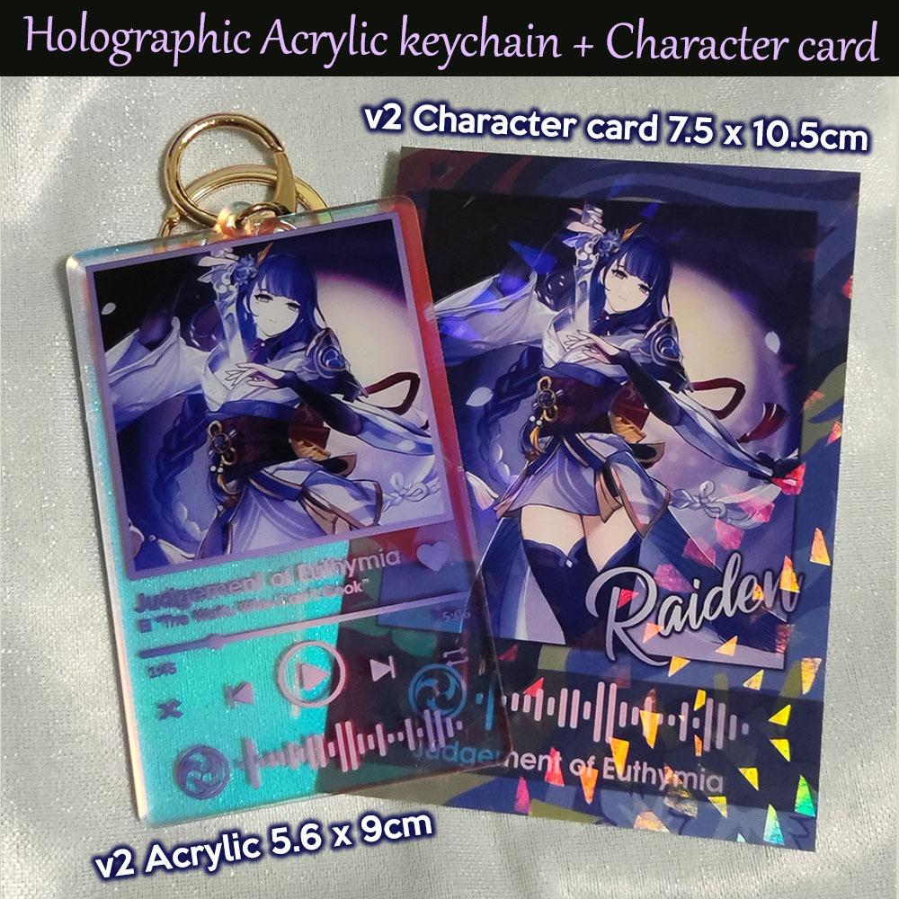 [READYSTOCKS] Genshin Impact Raiden Merch Set Genshin Raiden Gift Set Raiden Art Print Raiden