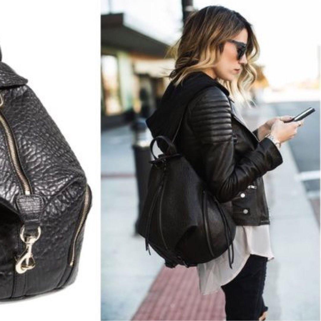 Rebecca minkoff leather new arrivals backpack