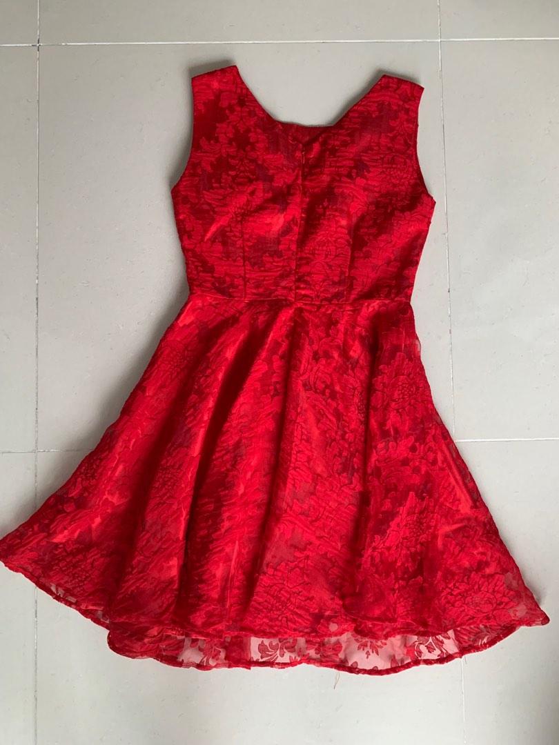 Red lace babydoll dress, Women's Fashion, Dresses & Sets, Dresses on